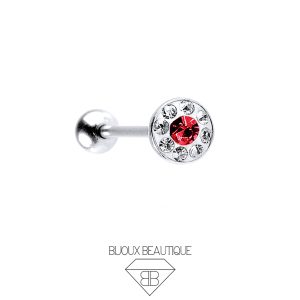 Gem Dome Tongue Barbell – Red