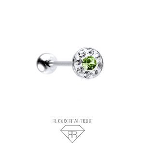 Gem Dome Tongue Barbell – Green