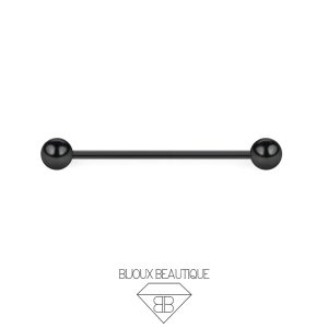 Plain Industrial Barbell – Black