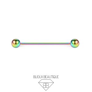 Plain Industrial Barbell – Rainbow