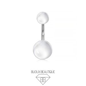 Navel Belly Button Curved Barbell – Clear