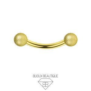 Eyebrow / Ear Shimmer Curved Barbell – Gold