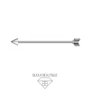 Industrial Arrow Spike Barbell – Silver