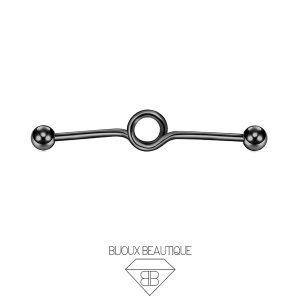 Industrial Twisted Circle Barbell – Black