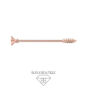 Industrial Screw Barbell – Rose Gold