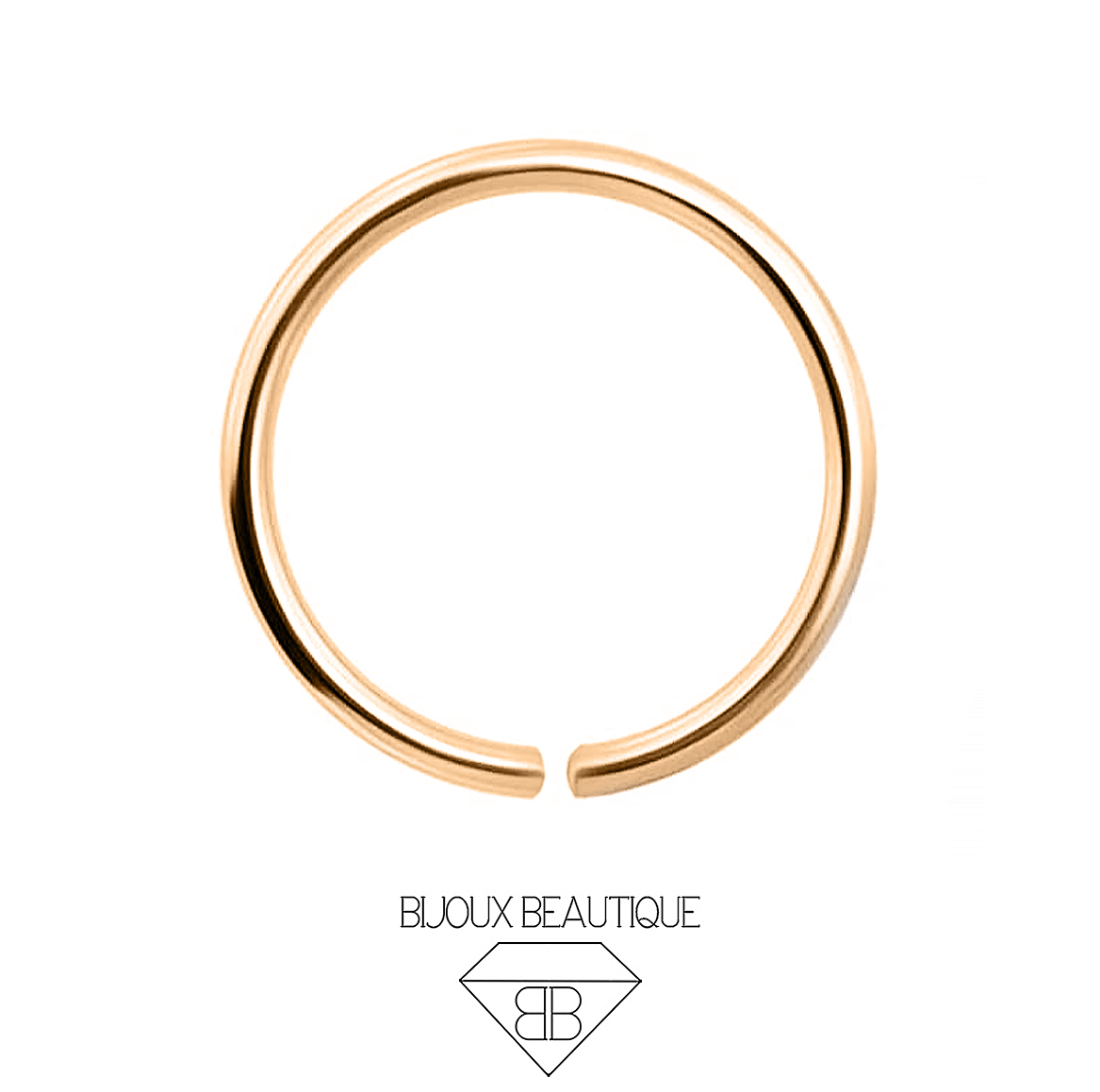 Plain Seam Hoop - Rose Gold