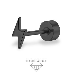 Ear Thunder Flatback Stud – Black