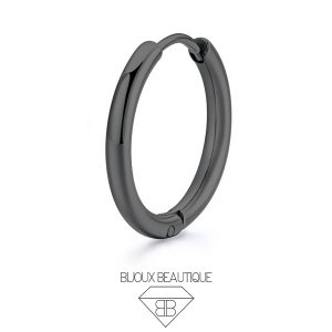 Plain Thick Clicker Hoop – Black