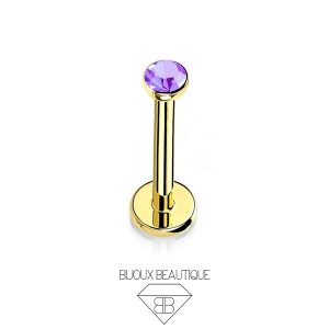 Ear / Lip Gem Stud – Lilac, Gold