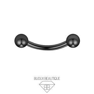 Eyebrow / Ear Plain Curved Barbell – Black