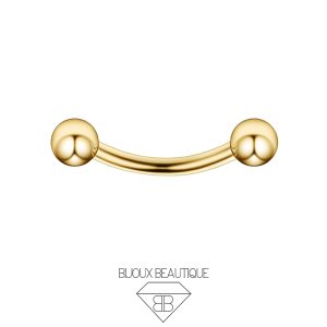 Eyebrow / Ear Plain Curved Barbell – Gold