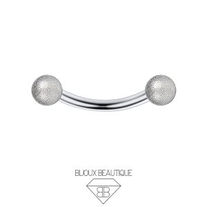 Eyebrow / Ear Shimmer Curved Barbell – Silver