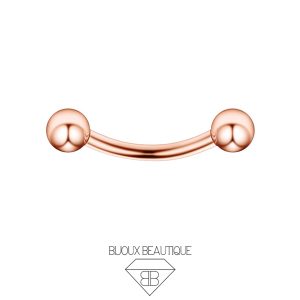 Eyebrow / Ear Plain Curved Barbell – Rose Gold