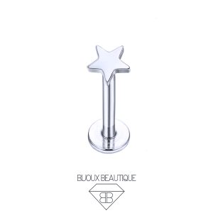 Ear / Lip Star Stud – Silver