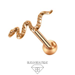 Ear Serpent Snake Ball Stud – Rose Gold