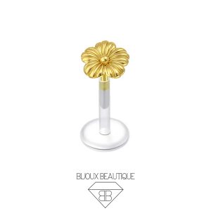 Ear Flower PTFE Stud – Gold