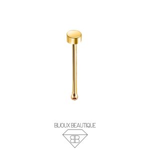 Nose Flat Disc Bone Stud – Gold