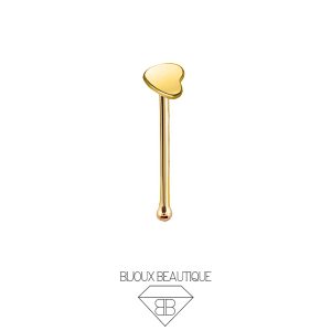Nose Heart Bone Stud – Gold