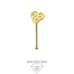Nose Triskele Bone Stud – Gold