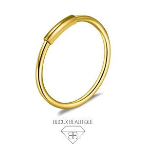 Ridge Seam Hoop – Gold